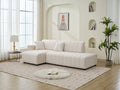 Jessica - Lamb Wool Sectional Sofa With Chaise, Versatile Configuration by Unique Piece Furniture