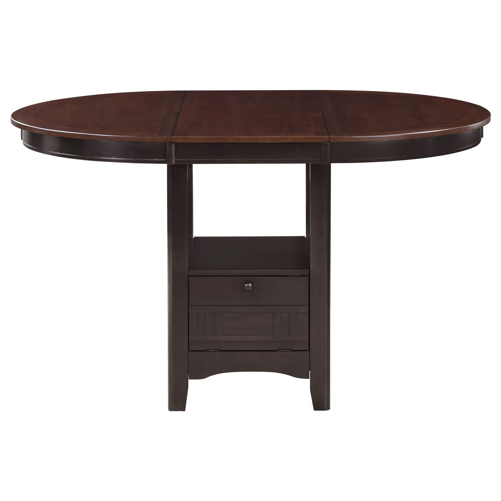 Lavon Oval 60-inch Counter Height Extension Dining Table Chestnut by Unique Piece Furniture