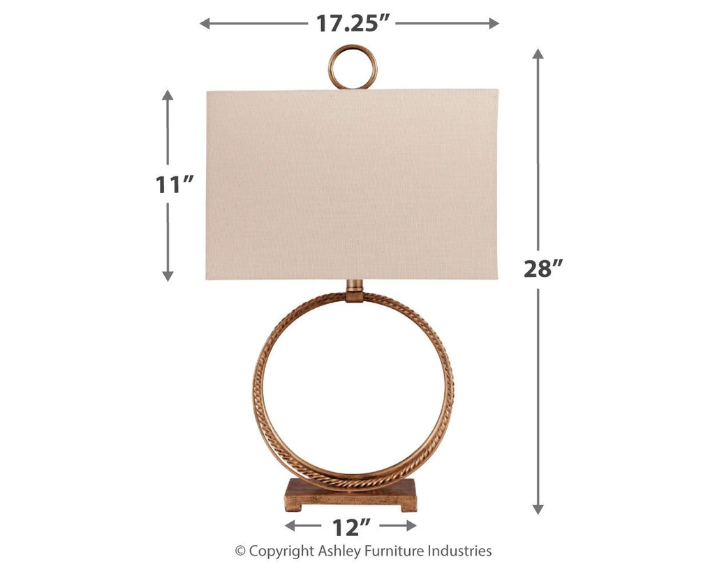 Mahala - Metal Table Lamp - Antique Gold Finish by Unique Piece Furniture