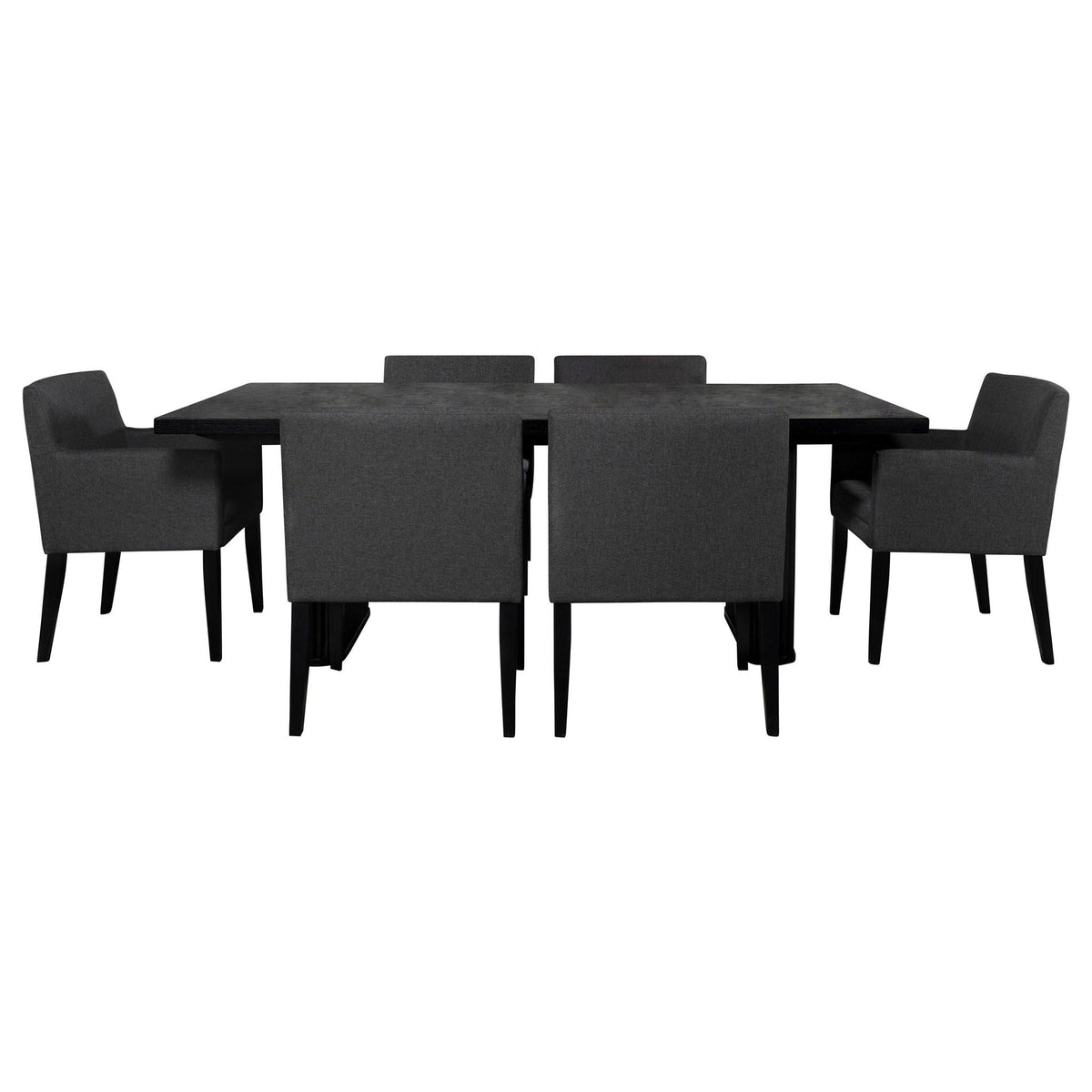 Catherine 7-piece Rectangular Dining Table Set Black by Unique Piece Furniture