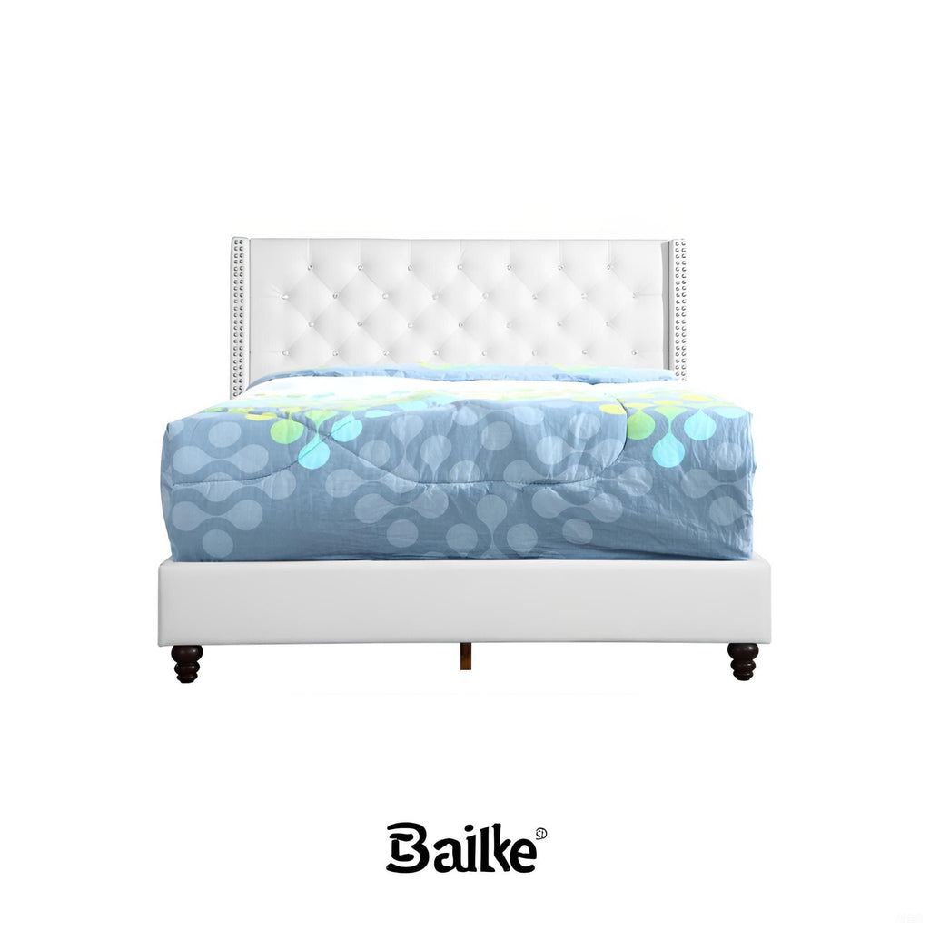 Upholstered Nailhead Trim Chic Bed by Unique Piece Furniture