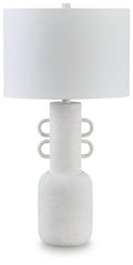 Perringhill - Metal Table Lamp - Distressed White by Unique Piece Furniture