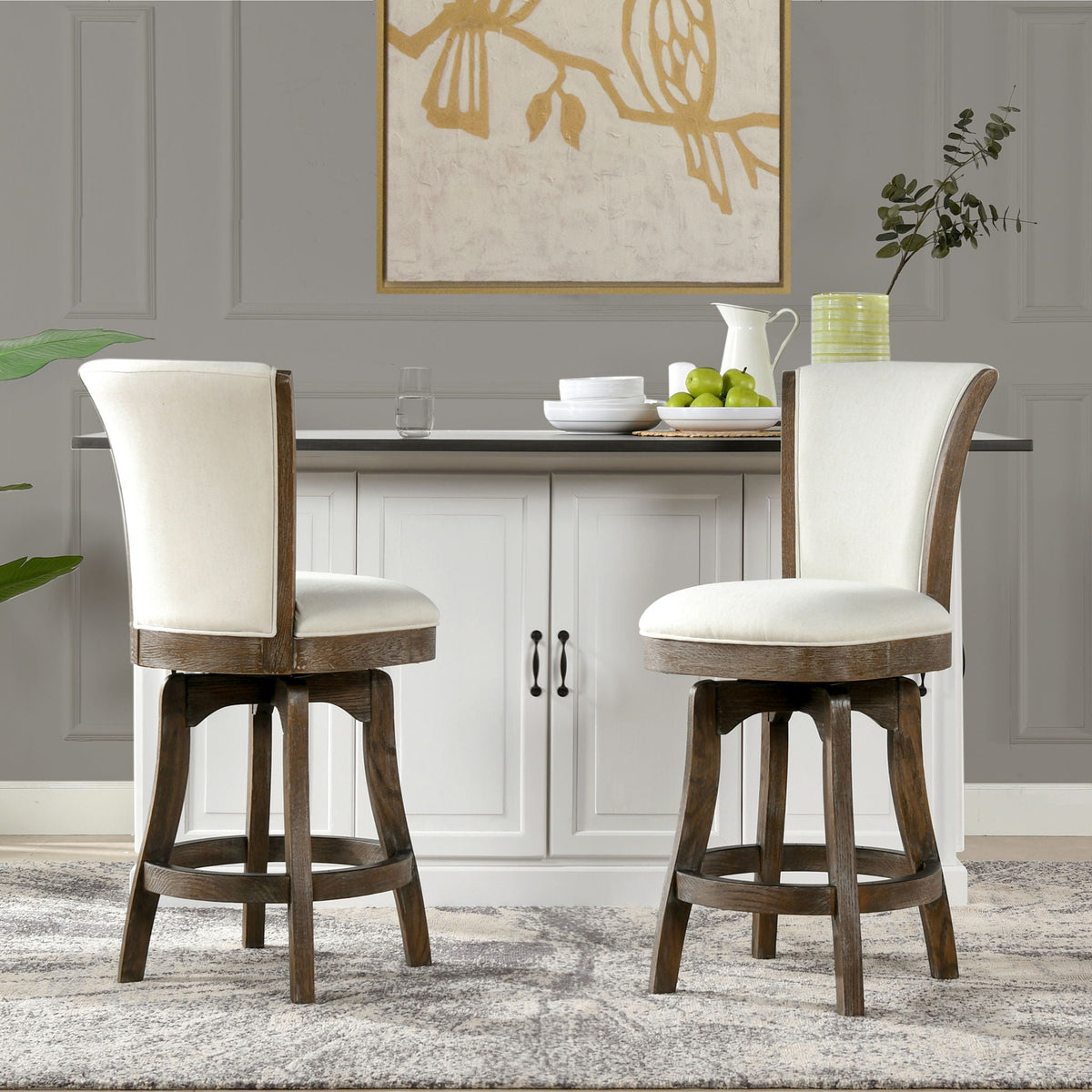 Henry - Armless Swivel Counter Height Bar Stool by Unique Piece Furniture