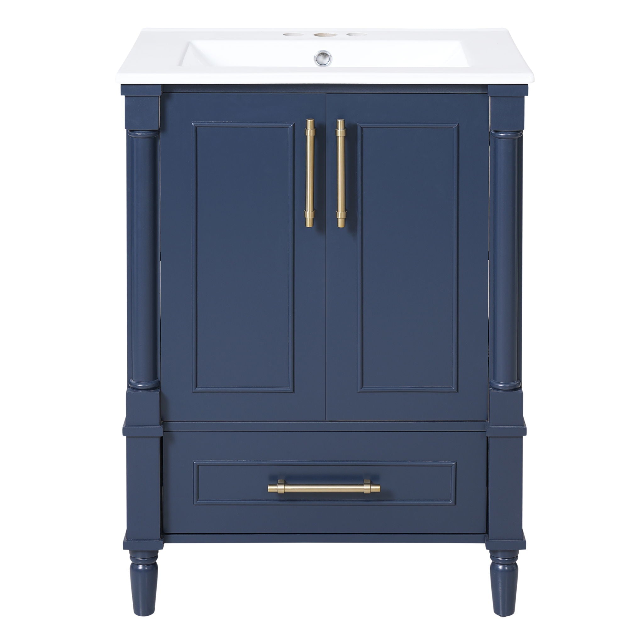 Bathroom Vanity With Ornate French Cylinder Legs, Soft Close Drawer by Unique Piece Furniture