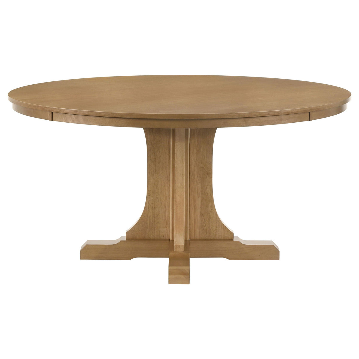 Hartville 60-inch Round Dining Table Natural Light Brown by Unique Piece Furniture