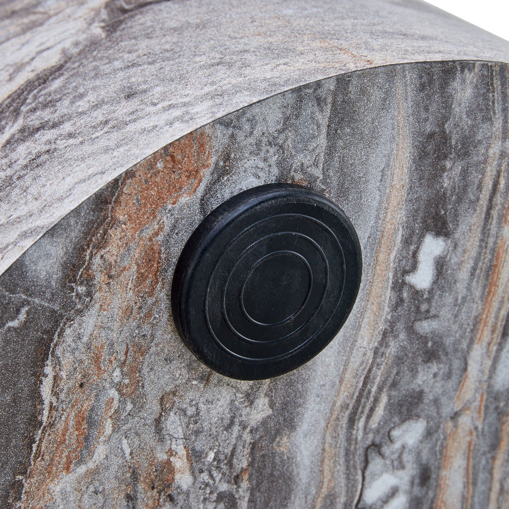 Simple Marble Textured Cylindrical Coffee Table Material - Gray by Unique Piece Furniture