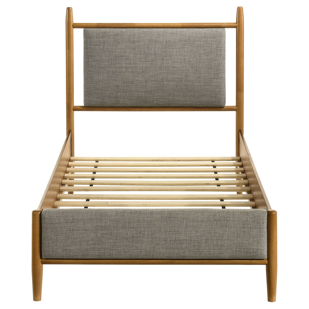 Mason 46-inch Twin Panel Platform Bed Grey and Light Brown by Unique Piece Furniture
