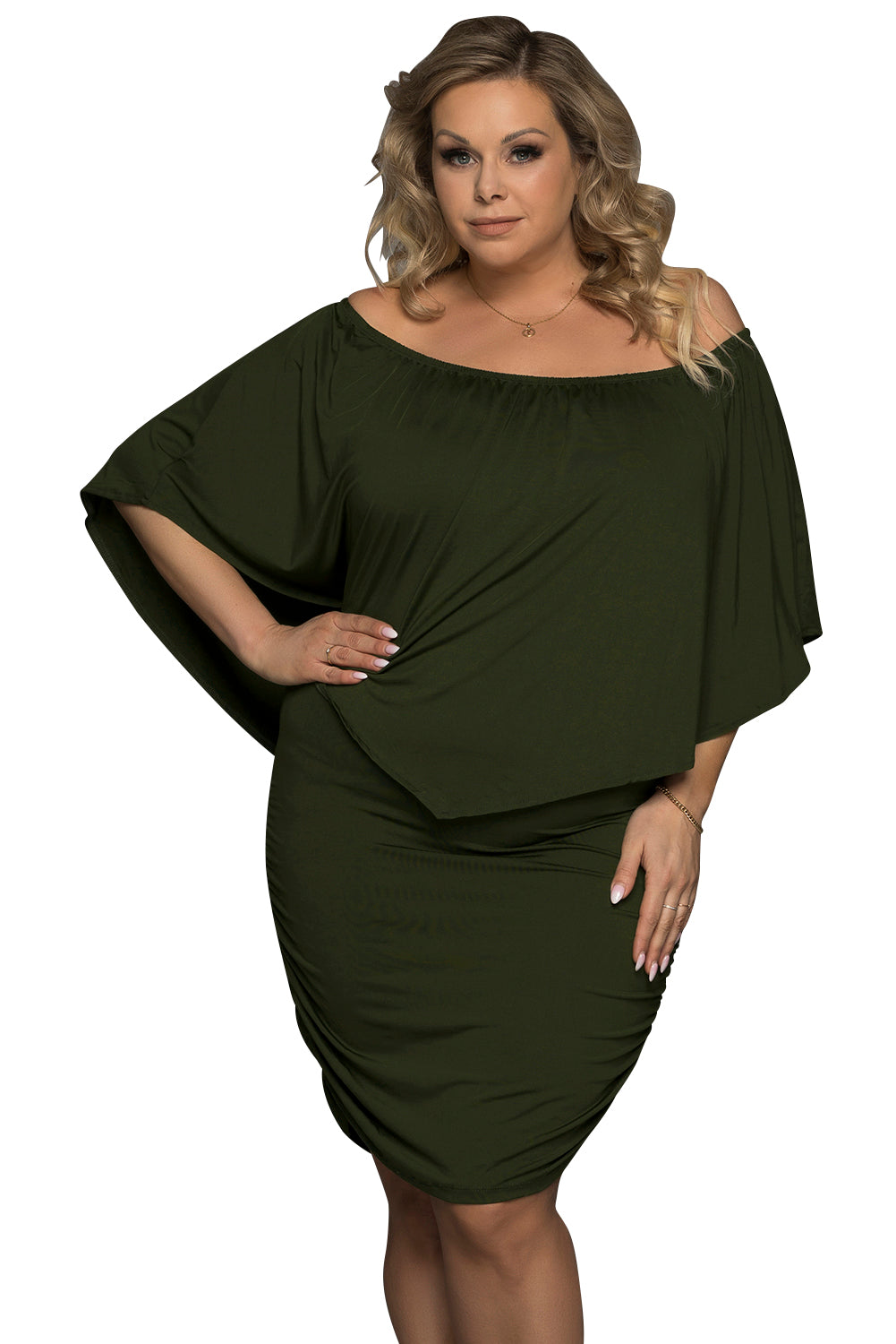 Plus size Dressing Layered Fiery Red Mini Poncho Dress by Wild and Free Boutique