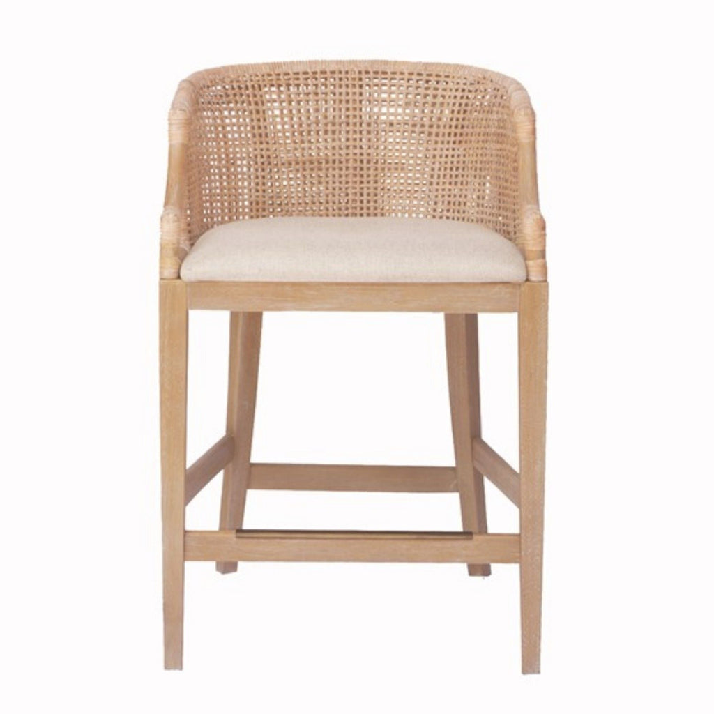 Casual Handcrafted Rattan Counter Stool by Unique Piece Furniture