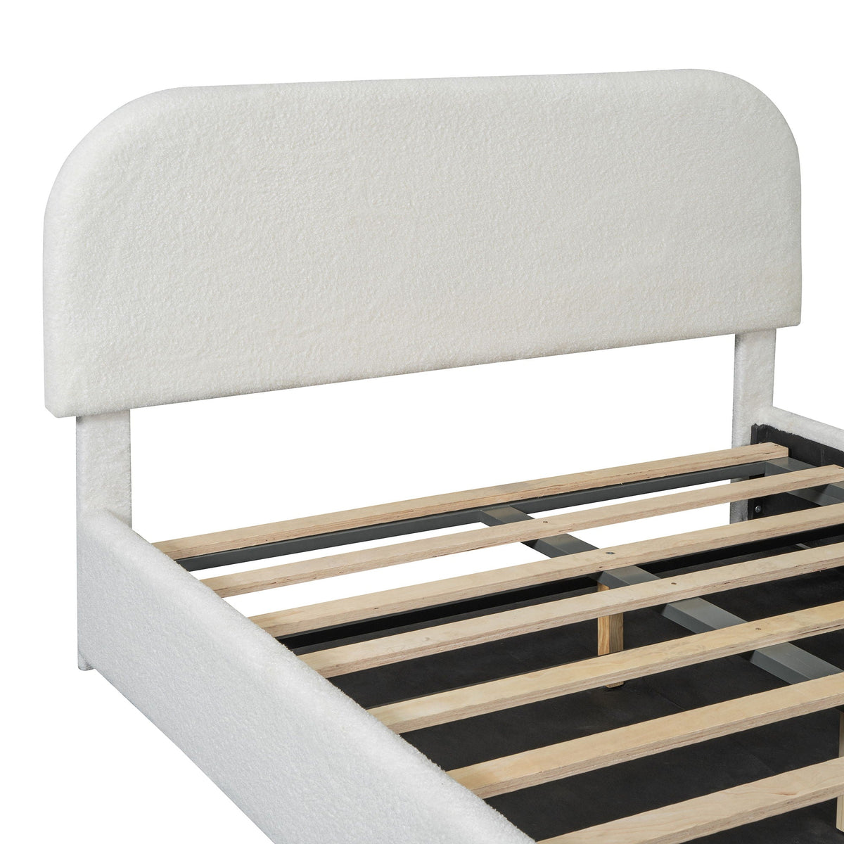 Upholstered Platform Bed With Hydraulic Storage System by Unique Piece Furniture