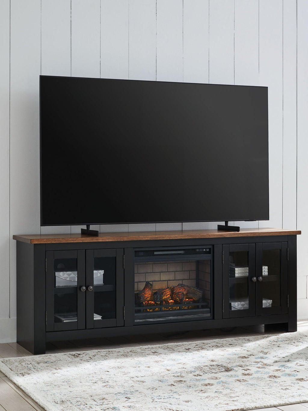 Wildenauer - 76" TV Stand With Electric Fireplace by Unique Piece Furniture