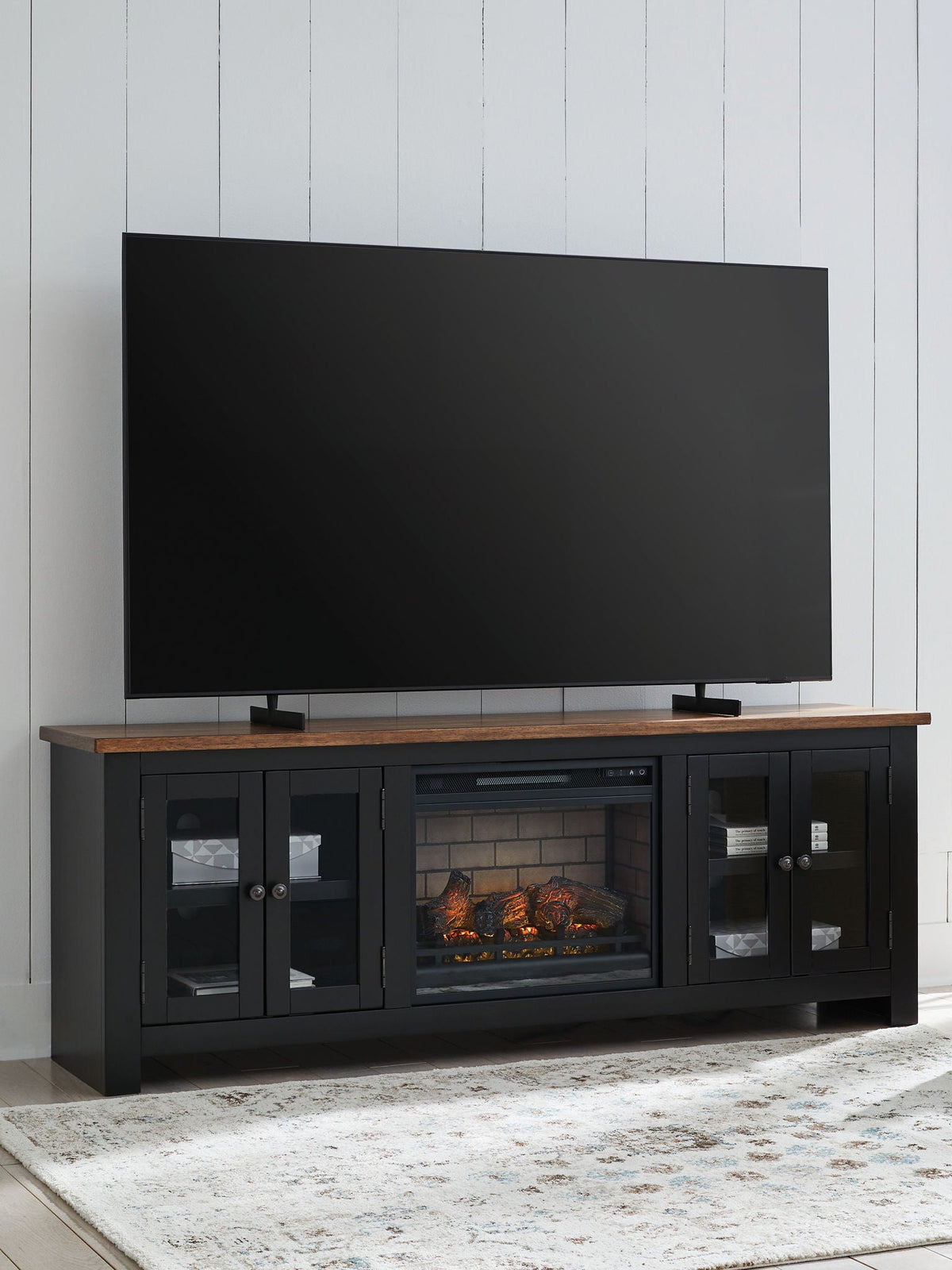 Wildenauer - 76" TV Stand With Electric Fireplace by Unique Piece Furniture