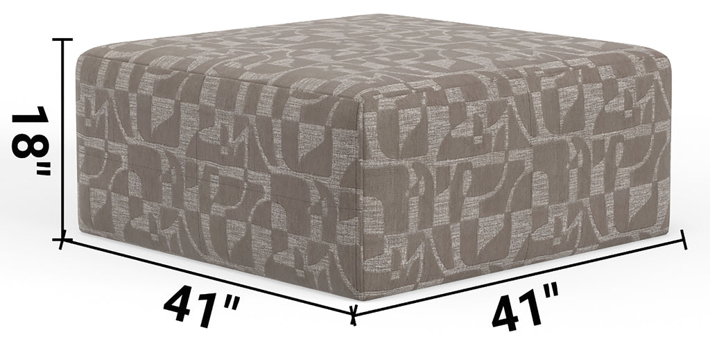 Zeke - Cocktail Ottoman - Cloud by Unique Piece Furniture