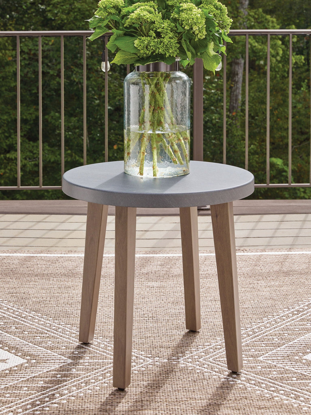 Harmony Headlands - Round End Table - Natural / Gray by Unique Piece Furniture