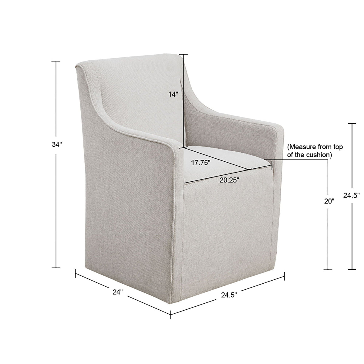 Traditional Skirted Dining Arm Chair by Unique Piece Furniture