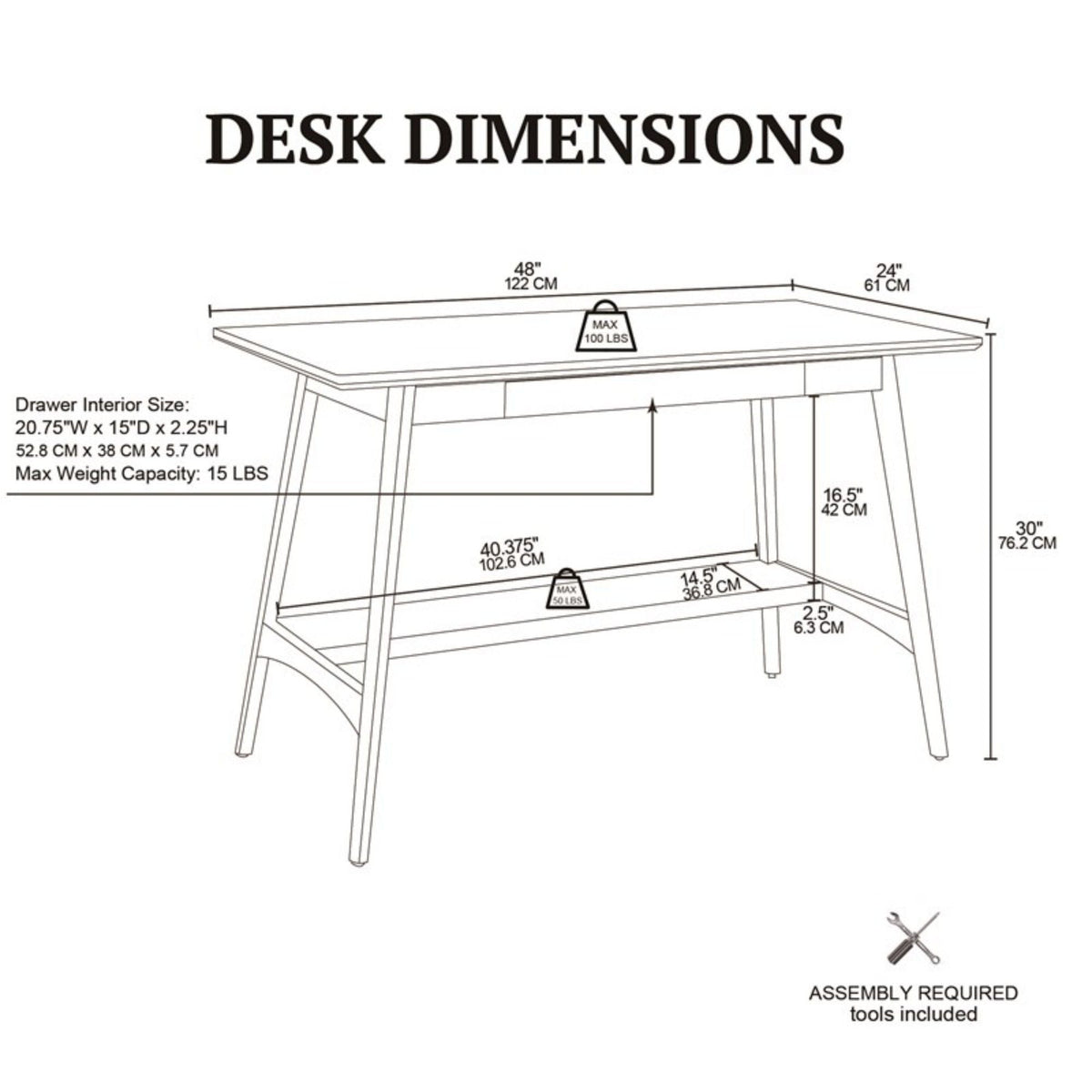 Parker - Desk With Storage Shelf - Off White / Pecan by Unique Piece Furniture