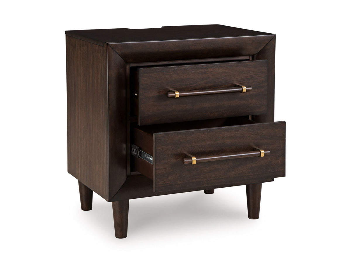 Dantenton - Two Drawer Night Stand - Merlot by Unique Piece Furniture
