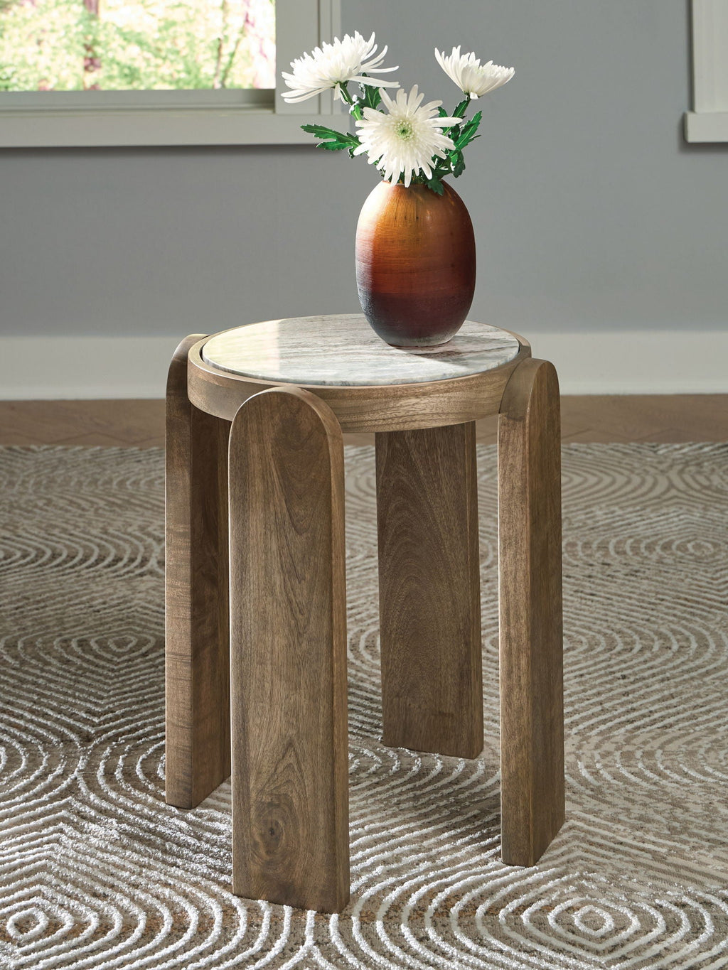 Gavrilley - Accent Table - Gray / White / Brown by Unique Piece Furniture