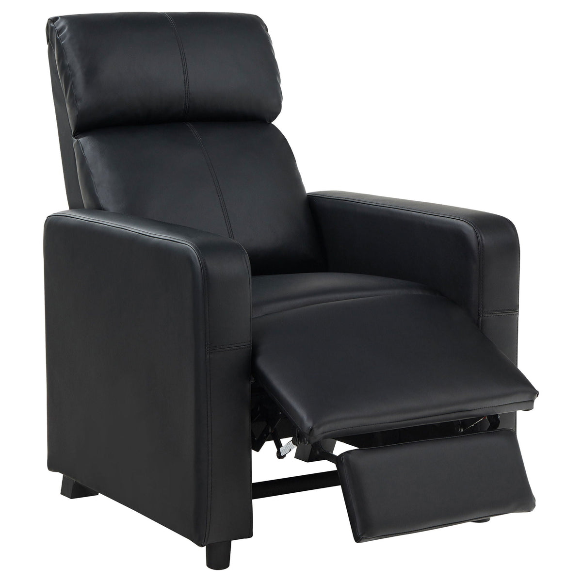 Toohey Upholstered Tufted Recliner Living Room Set Black by Unique Piece Furniture