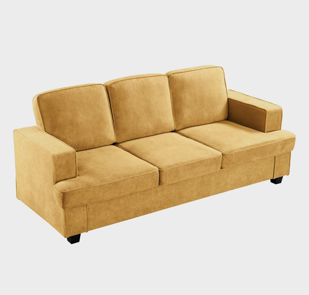Modern Sofa, Comfortable 3 Seater Couch With Deep Seating, Loose Back Cushions, Wide Arms by Unique Piece Furniture
