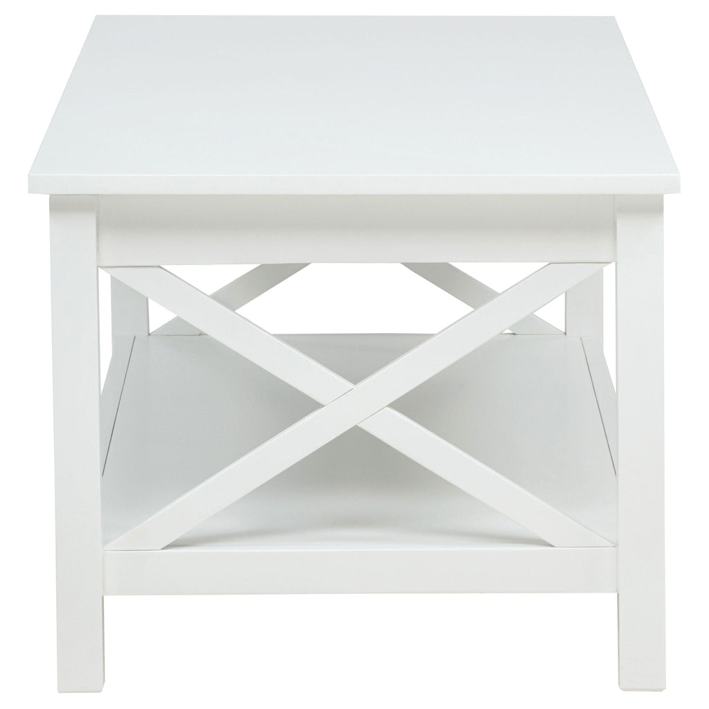 Skyview 44-inch Rectangular Lift Top Coffee Table White by Unique Piece Furniture