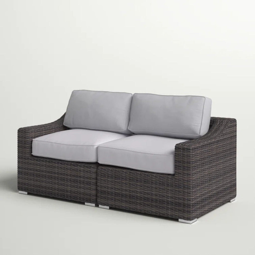 Chic Wide Outdoor Loveseat With Cushions by Unique Piece Furniture