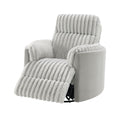 Emee - Corduroy Glider Recliner With Swivel - Gray by Unique Piece Furniture