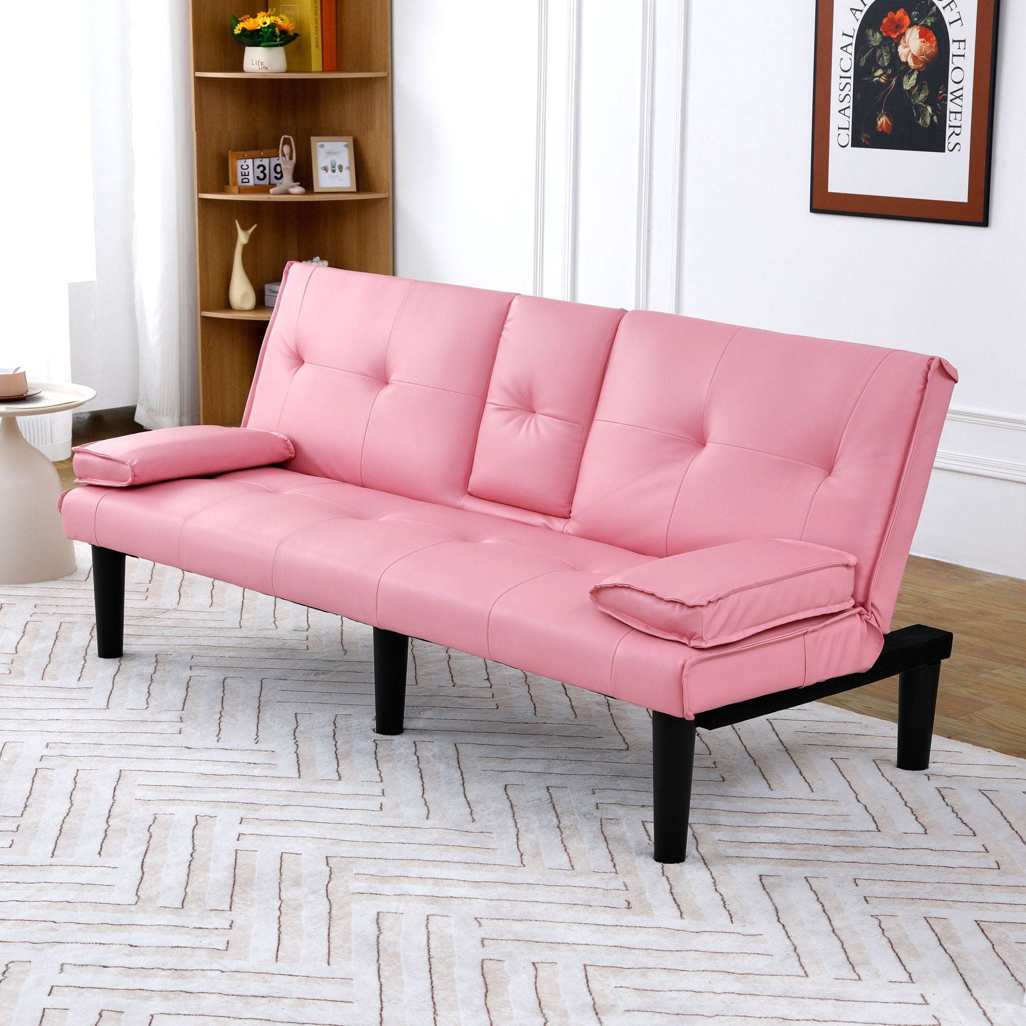 Sofa Bed With Foldable Design And Cup Holder by Unique Piece Furniture