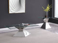 Jenny 2-piece Rectangular Coffee and End Table Set Chrome by Unique Piece Furniture
