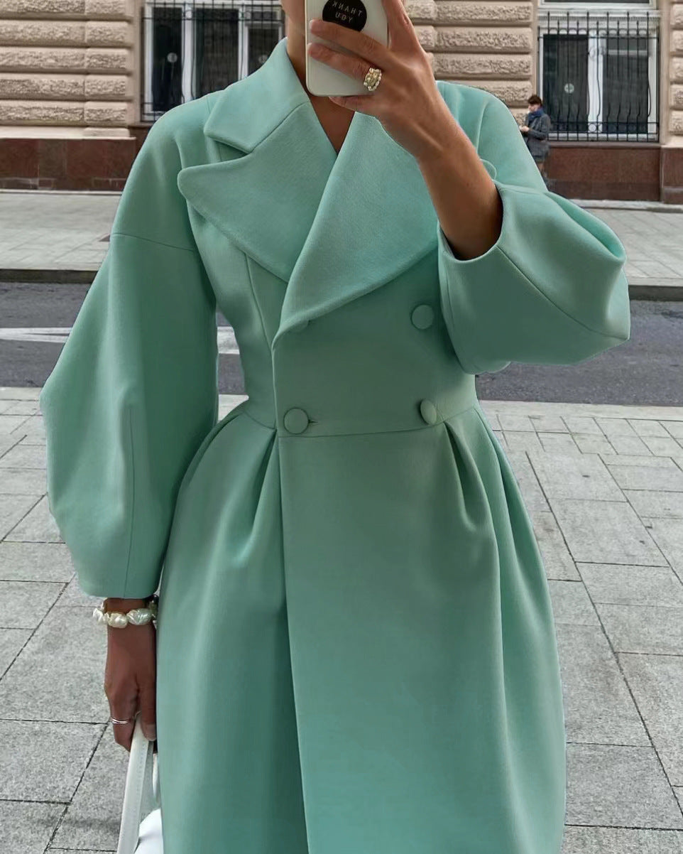 Vintage Court Lantern Sleeves Large Lapel Jacket by Social Buzz eSIMs