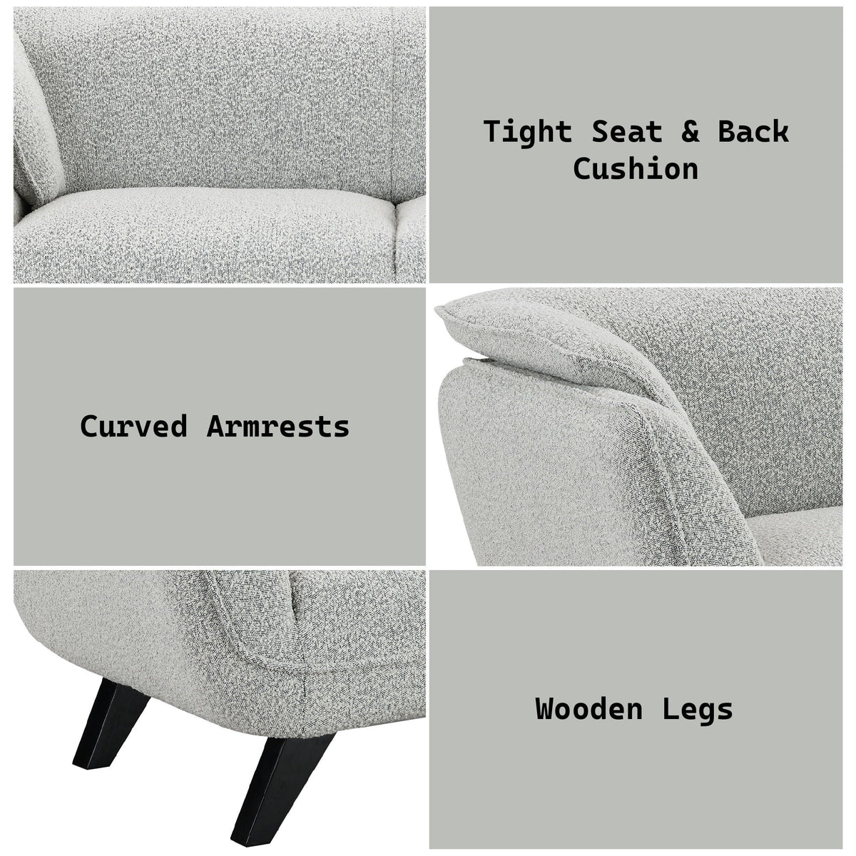 Nayeli - Boucle Loveseat by Unique Piece Furniture
