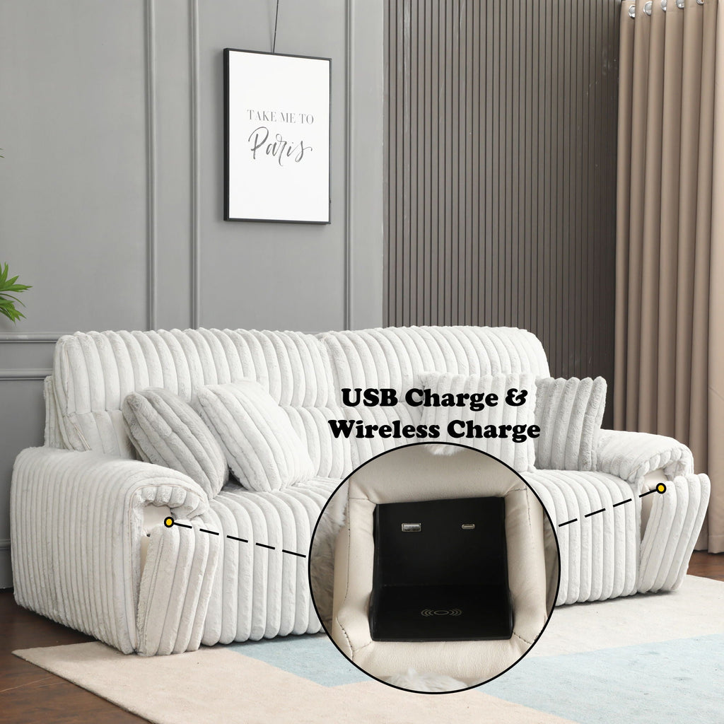 Jaya - Power Motion Sofa With Sleeper & USB Port - Mondo Gray by Unique Piece Furniture