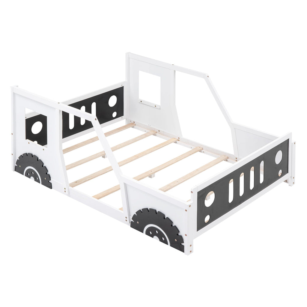 Classic Car Shaped Platform Bed With Wheels by Unique Piece Furniture