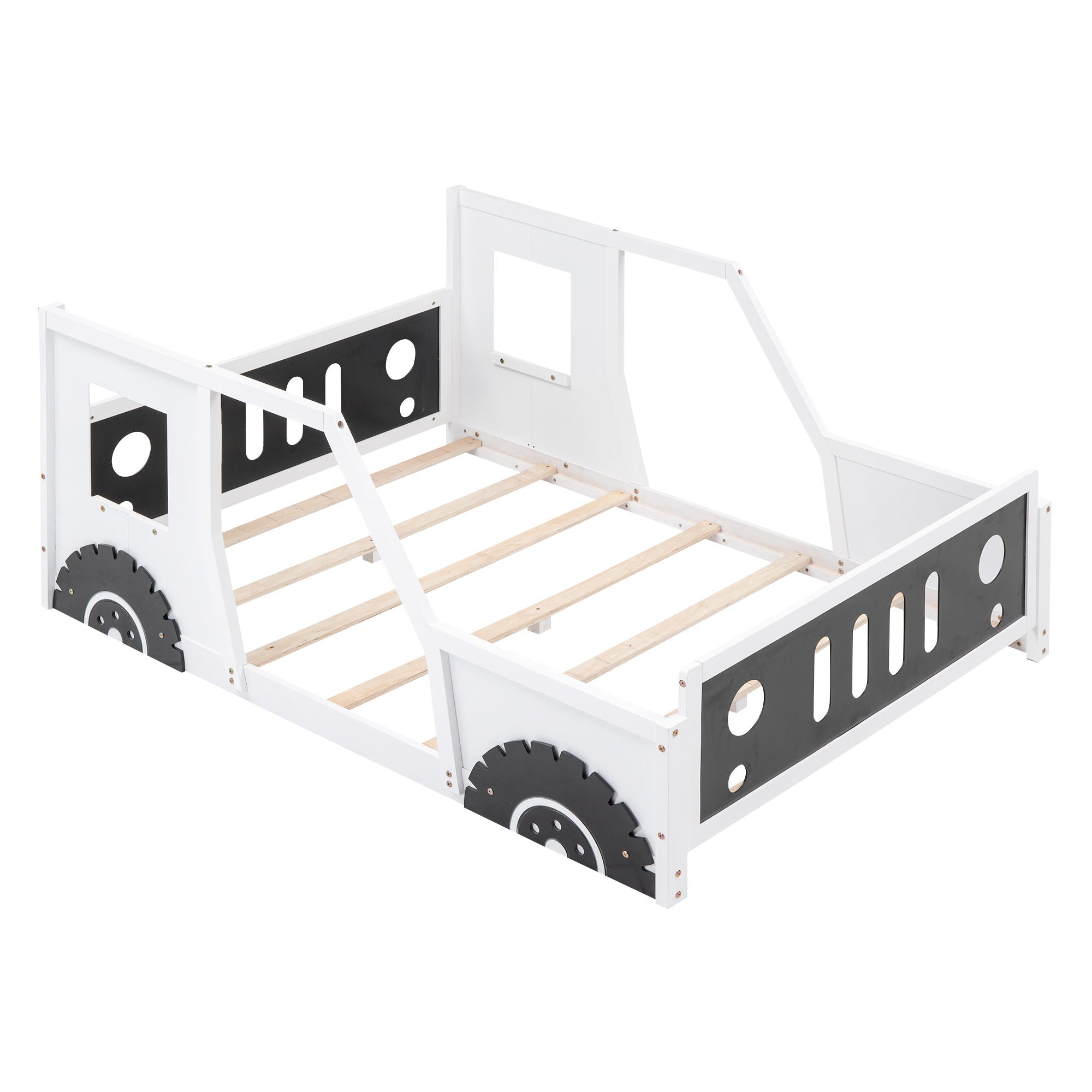 Classic Car Shaped Platform Bed With Wheels by Unique Piece Furniture