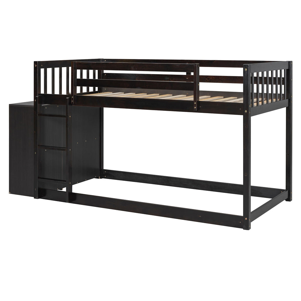 Bunk Bed With 4 Drawers And 3 Shelves by Unique Piece Furniture