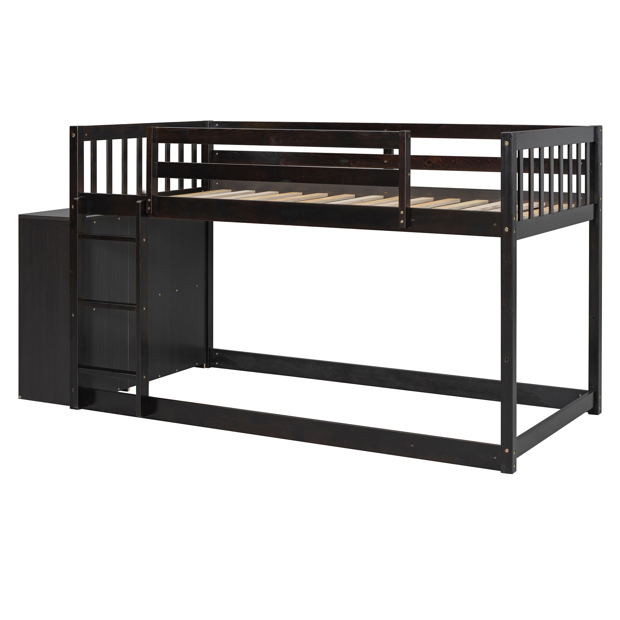 Bunk Bed With 4 Drawers And 3 Shelves by Unique Piece Furniture
