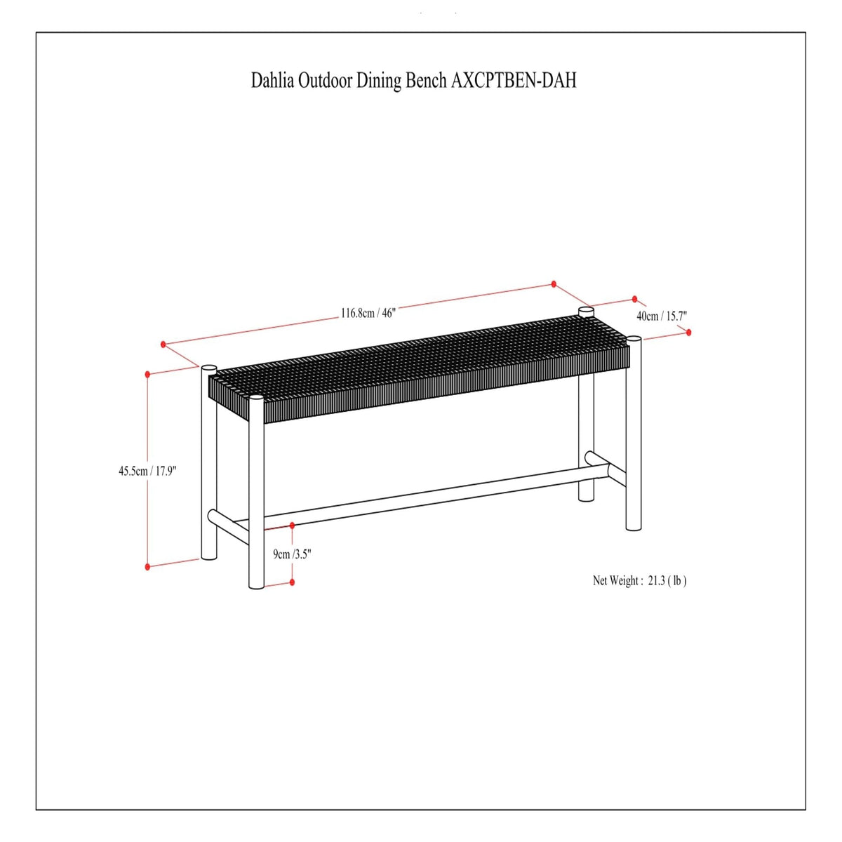 Dahlia - Outdoor Indoor Contemporary Bench by Unique Piece Furniture