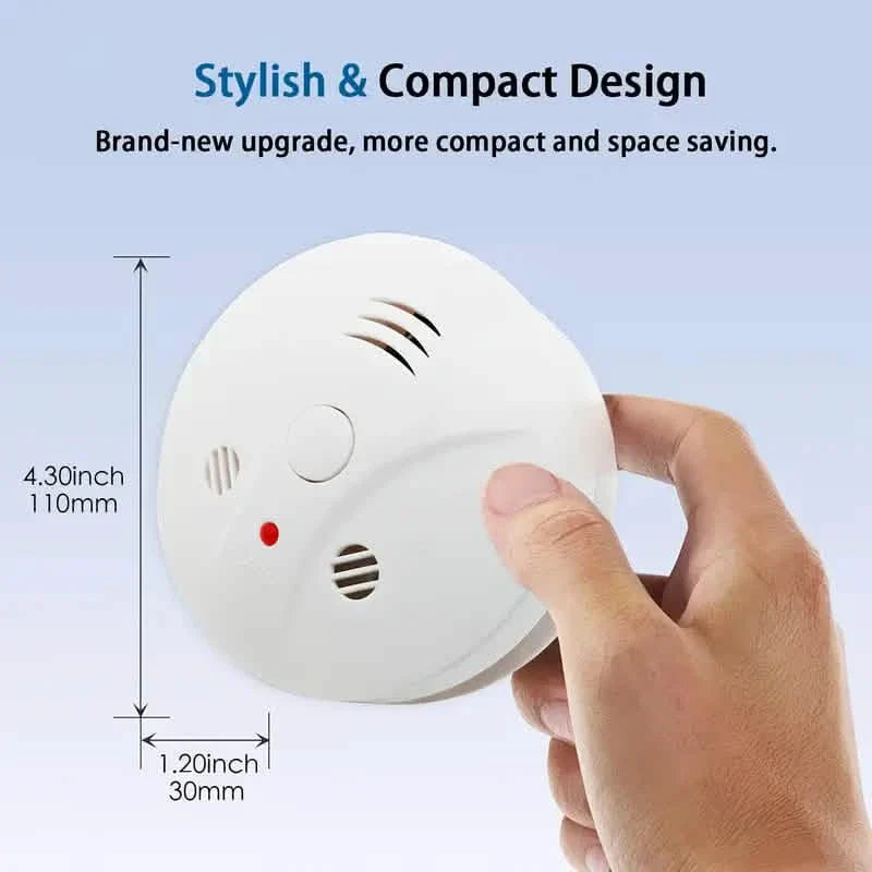 Smoke and Fire Detector Alarm – Portable Photoelectric Fire Alarm with Silence Button by DailySale