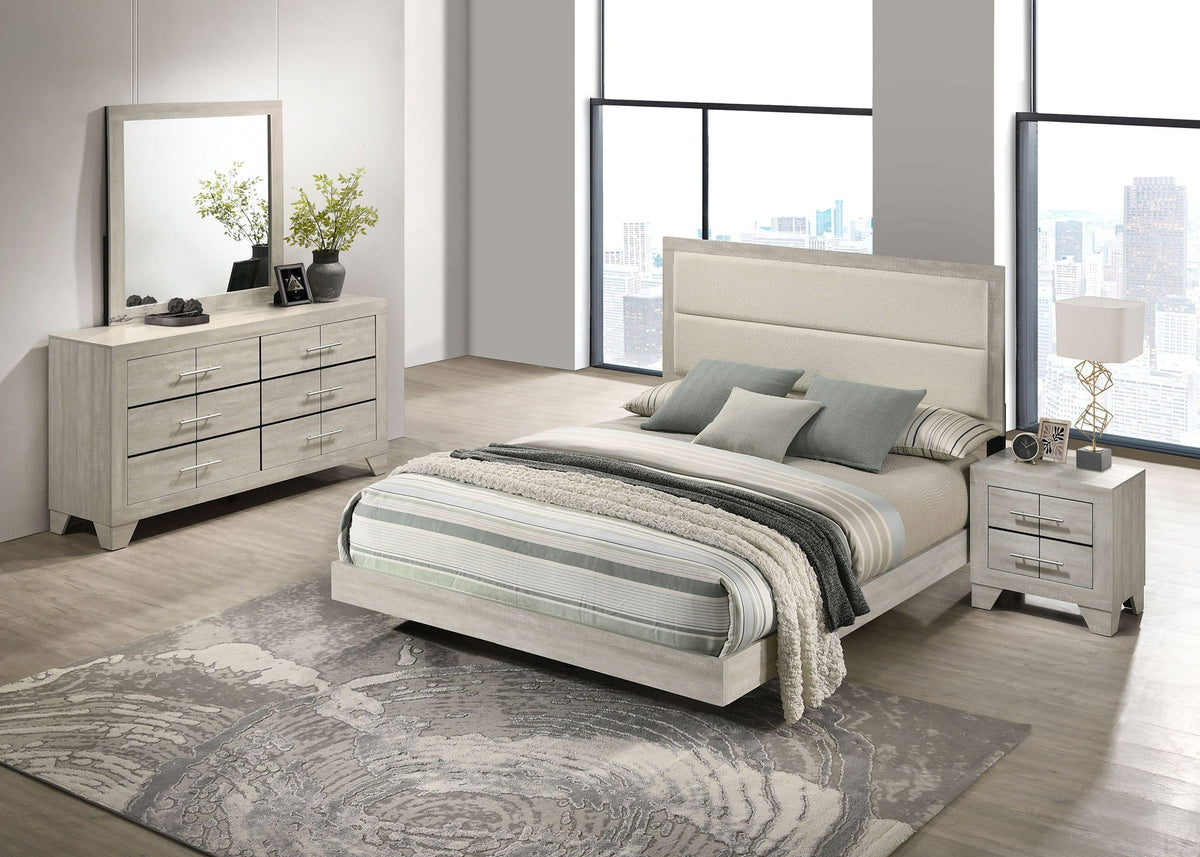 Trenton 4-piece Eastern King Bedroom Set Rustic Cream by Unique Piece Furniture