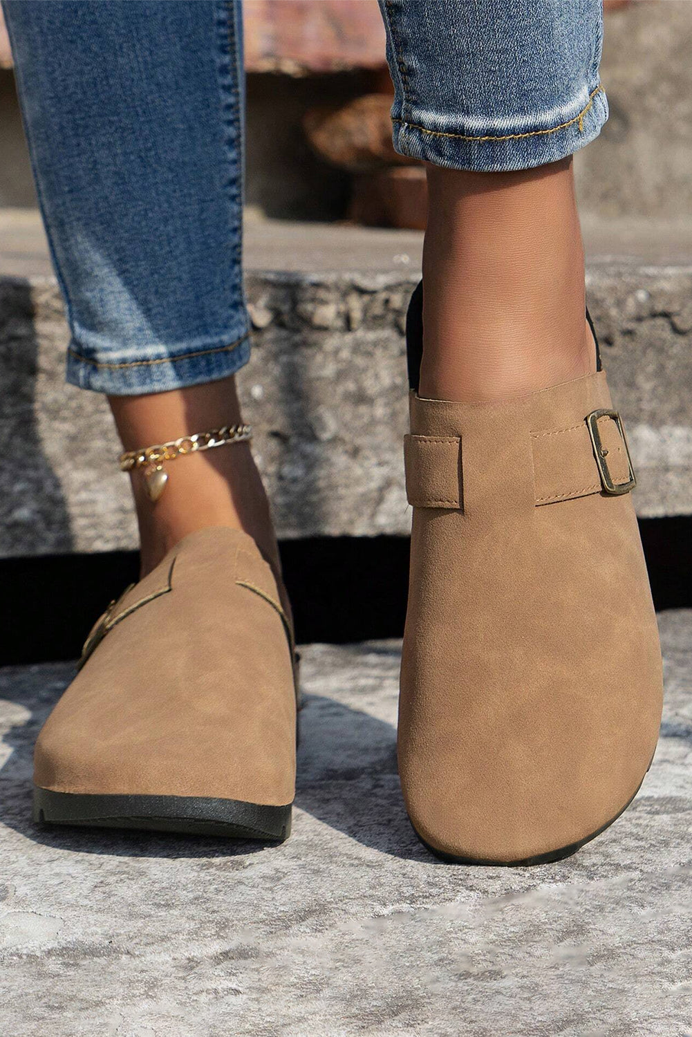 Light French Beige Slip On Corky Platform Shoes by Wild and Free Boutique