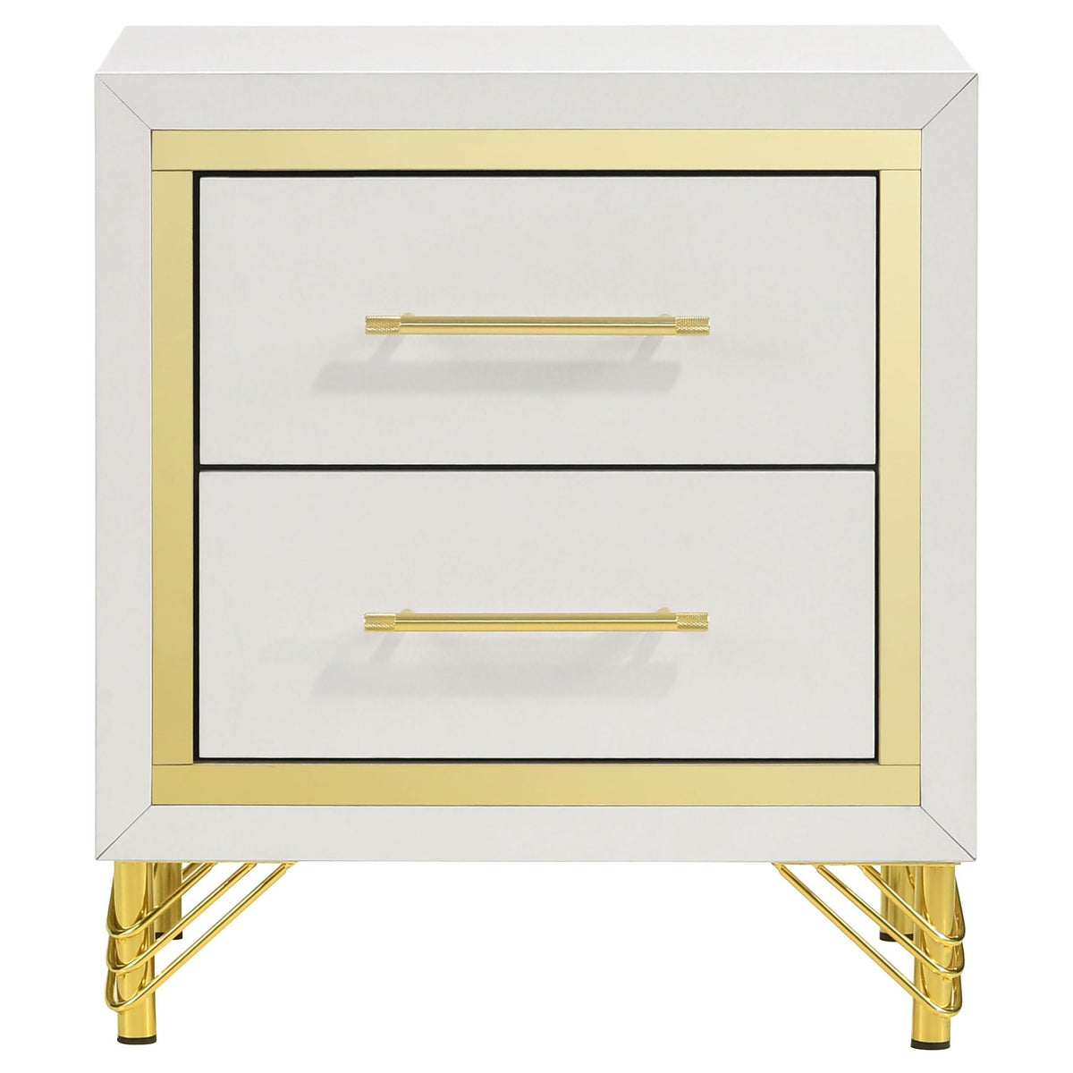 Lucia 4-piece Eastern King Bedroom Set Beige and White by Unique Piece Furniture