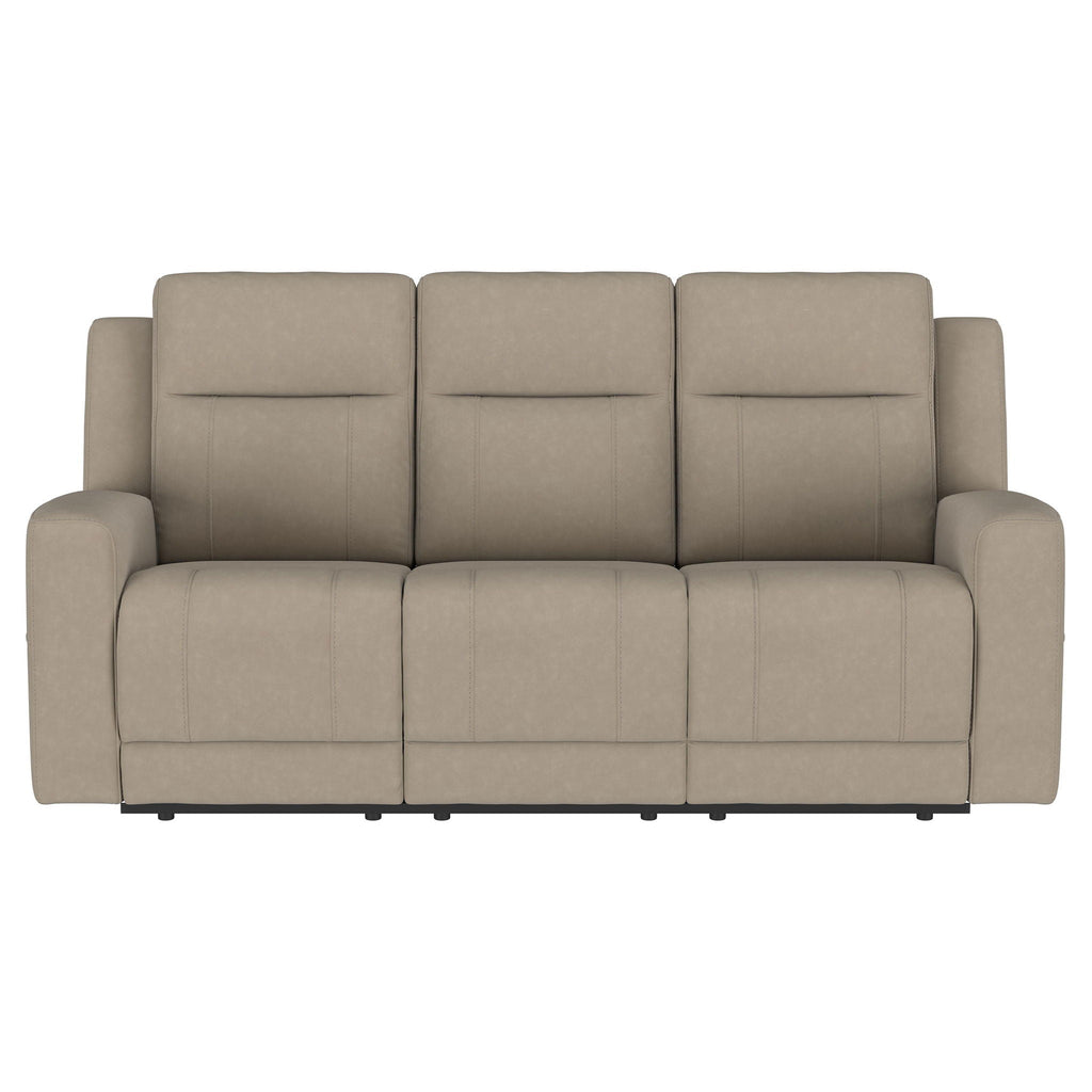 Brentwood Upholstered Motion Reclining Sofa Taupe by Unique Piece Furniture