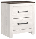 Gerridan - Two Drawer Night Stand - White / Gray by Unique Piece Furniture