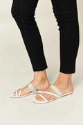 WILD DIVA Rhinestone Strappy Flat Sandals by Wild and Free Boutique