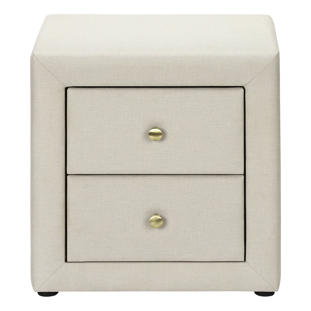 Nightstand, Storage Drawer Versatile Use, Upholstered, Transitional by Unique Piece Furniture