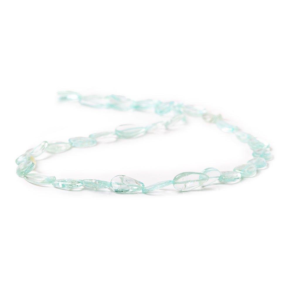 8mm Aquamarine Plain Pear Beads, 13 inch by The Bead Traders