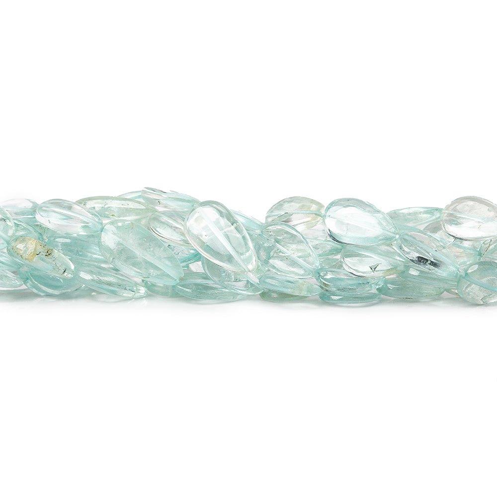 8mm Aquamarine Plain Pear Beads, 13 inch by The Bead Traders