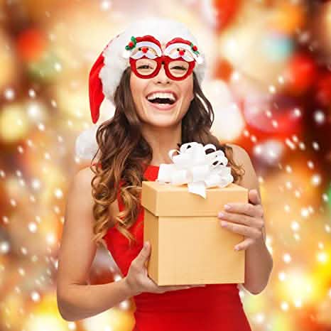 9-Pieces: Christmas Glitter Party Glasses Frame by DailySale