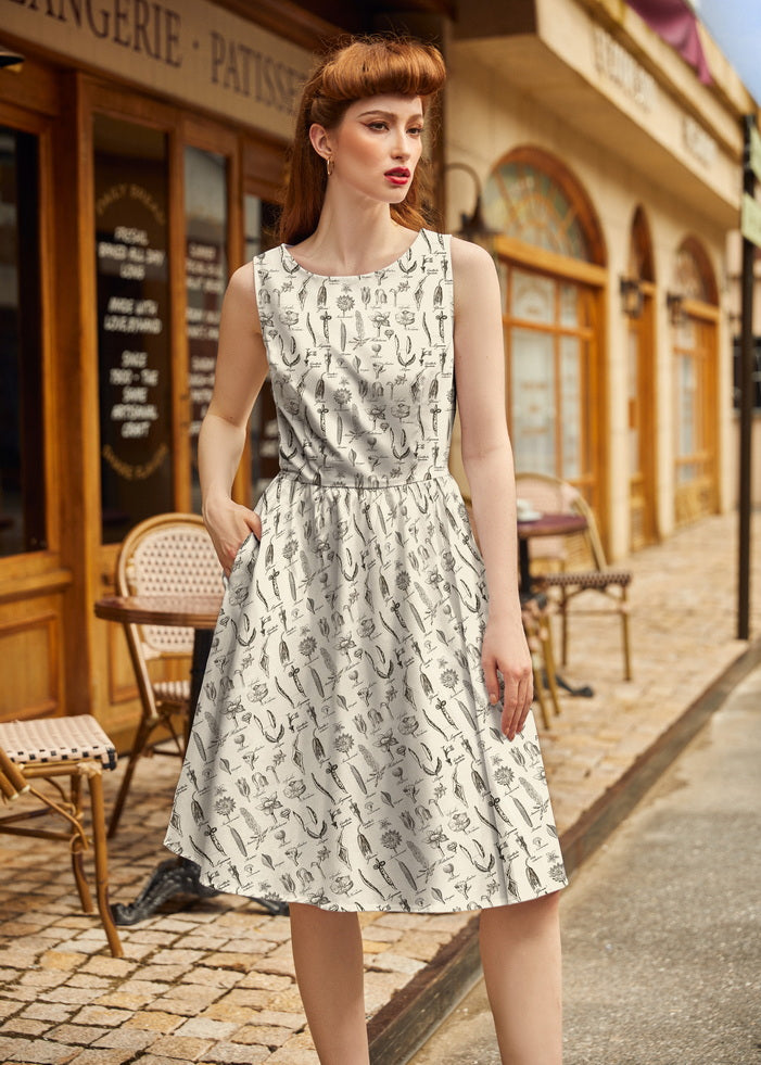 Flower Parts Vintage Dress by Retrolicious