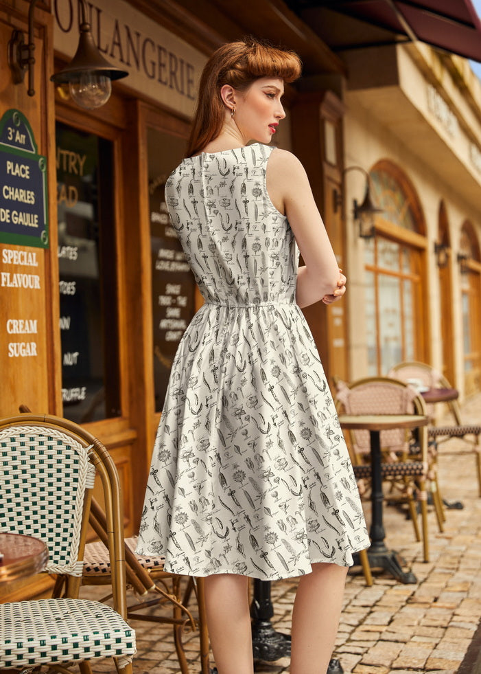Flower Parts Vintage Dress by Retrolicious
